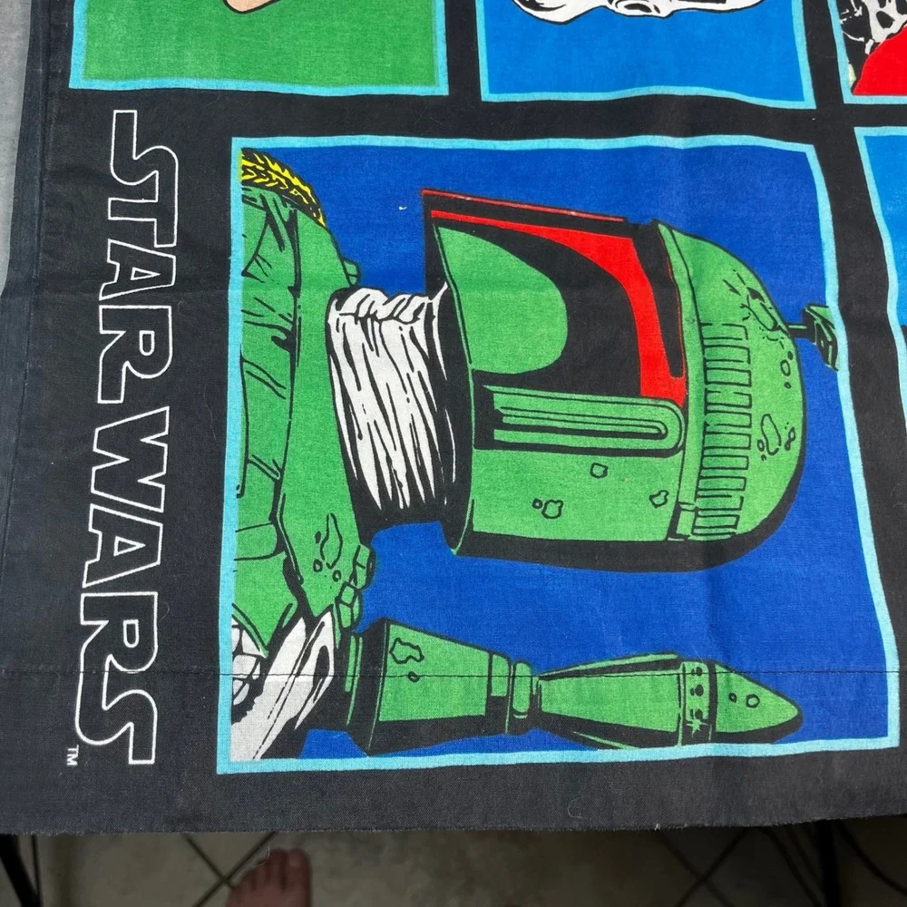 Star Wars Character Collage Pillowcase Retro Comic‎ Style Luke Vader Boba Fett